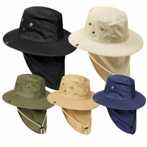 Large Brim Bucket Hats Outdoor Camping Fishermen Hat Unisex Fashion Headwear - Picture 1 of 15