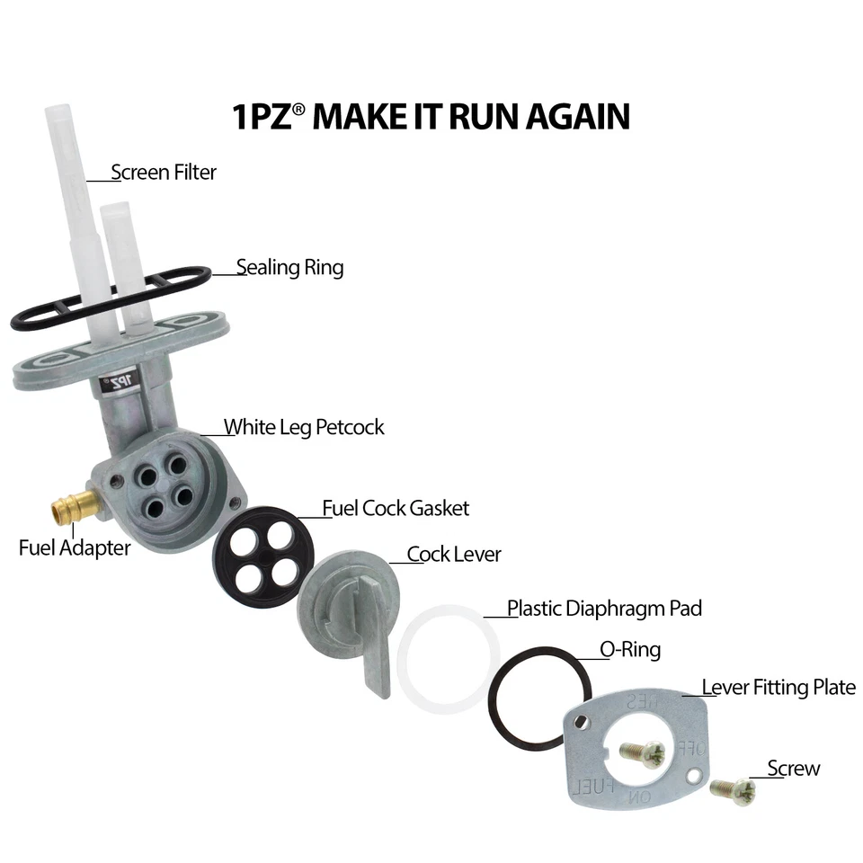 Válvula de palanca de combustible para Kawasaki Ninja 500 500R EX500A EX500D Vulcan 500 EN500A Foto 2 de 4