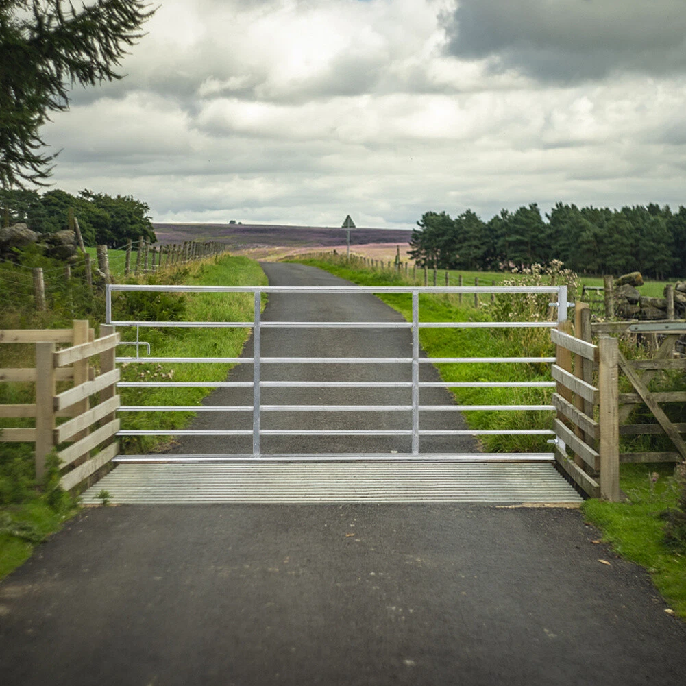 3 12ft Galvanised Field Farm Entrance Security Gate Dog Lamb Safe