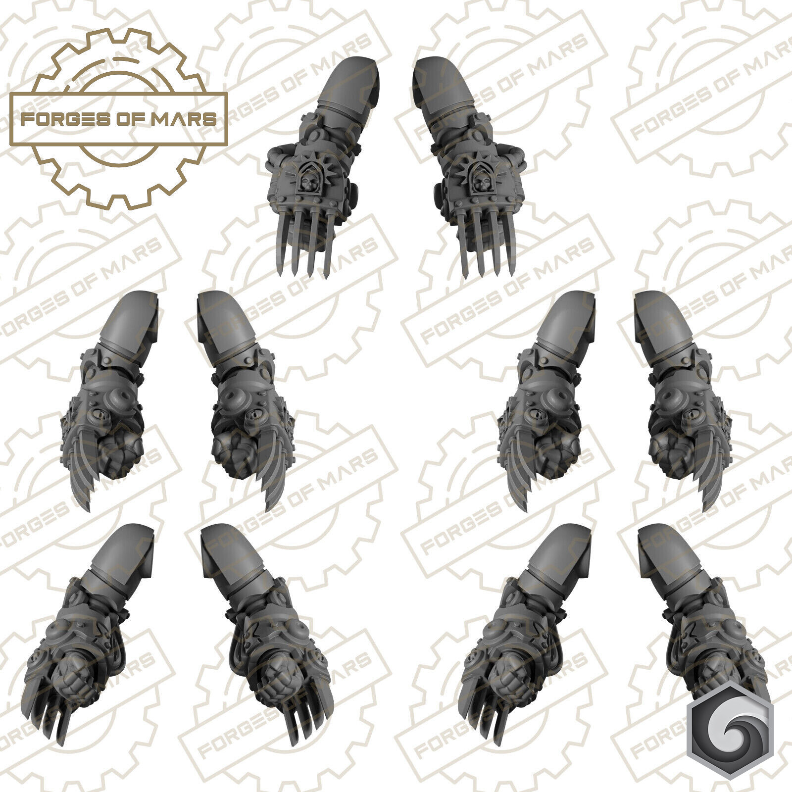 Griffes de puissance Emerald Legion Space Knights pour figurines 28mm en résine x10