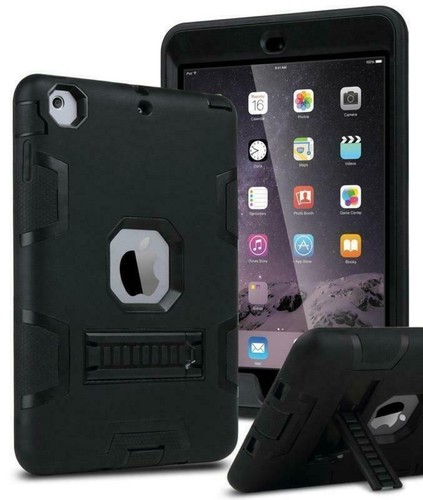 For Apple iPad Mini 1 2 3 4 5 Military Shockproof Rubber Hybrid Stand Case Cover - Picture 13 of 17