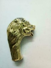 Designer Walking Style Solid Brass Lion Head Handle For Wooden Stick Cane Gift