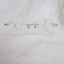 Naturally Rimless Eyeglasses Frame NR-367 Women's Gold Rimless Oval 50-18-135