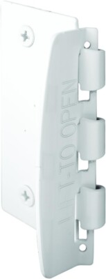 Flip Lock, White x6 by Defender Security (Door Lock Hinge Latch, Interior)