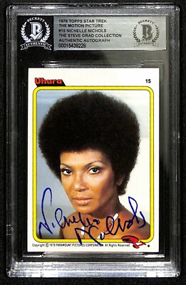 Nichelle Nichols ''Uhura''1979 Topps Star Trek Motion Picture #15 Signed BECKETT