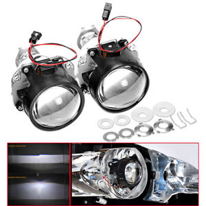 2x 5" HID Bi-xenon Projector Lens Headlight Kit Car Bulbs Light Shroud Cover