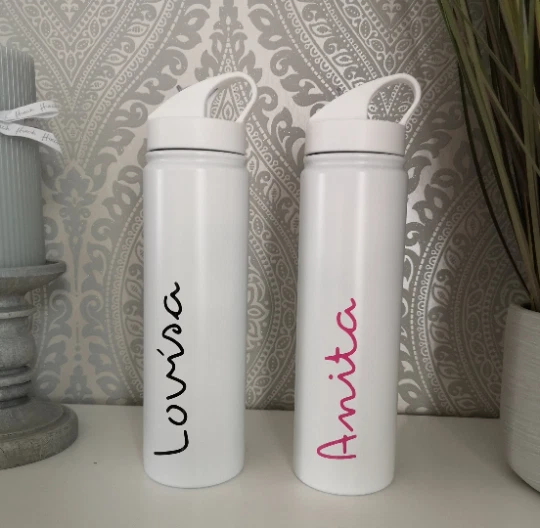 Personalised Water Bottle Inspired Fitness Love Custom Gift Any Name Metal also! - Image 2 of 4