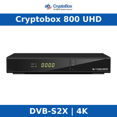 Sat Receiver Digital 4K DVB-S2X H.265 Kartenleser usb Lan AB CRYPTOBOX 800UHD