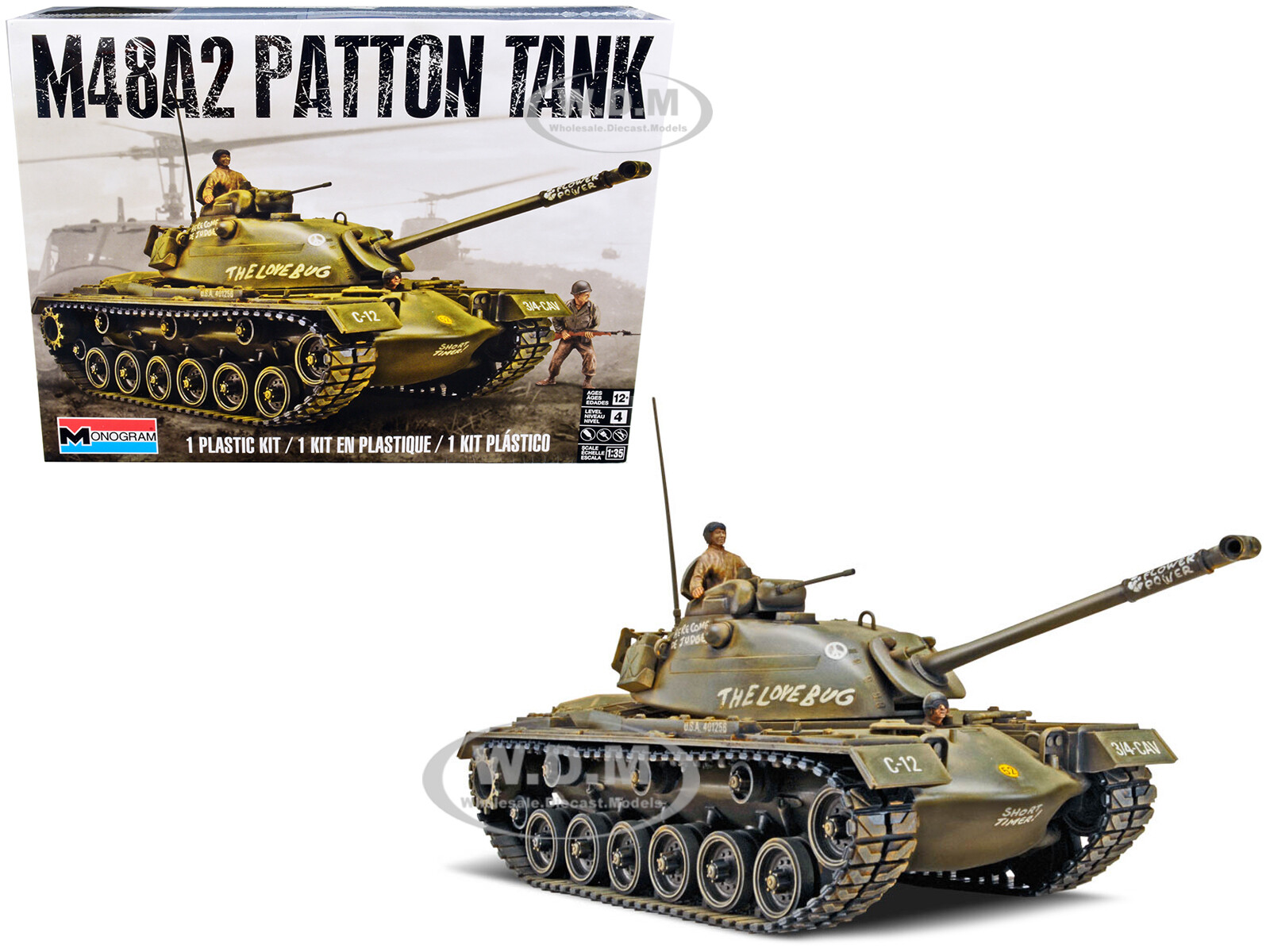 КОМПЛЕКТ МОДЕЛЕЙ 4-ГО УРОВНЯ M48A2 PATTON TANK В МАСШТАБЕ 135 ОТ REVELL 85-7853 8490₽