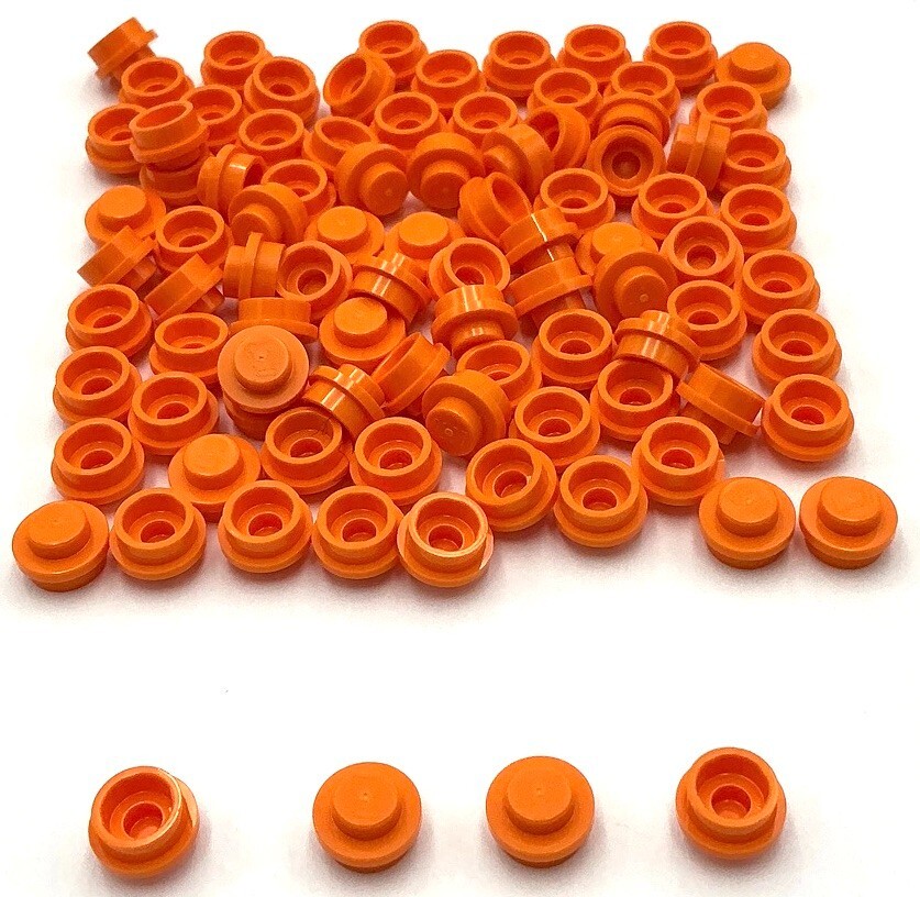 Lego 100 New Orange Plates Round 1 x 1 Parts | eBay