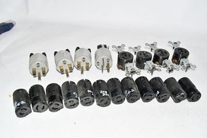 Large Lot of NEW & Used Hubbell Plugs & Receptacles 