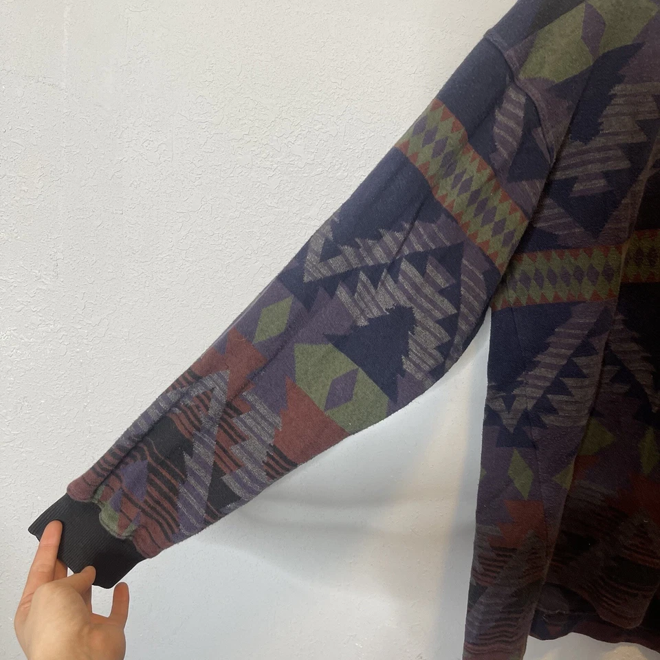 Guess Sport Aztec Denim Collared Sweater Size XL Men - Image 2 of 4