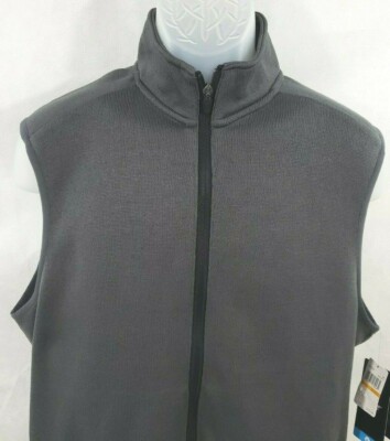 Pga Tour Thermaflux Gray Zipper Front Vest Men's Size S $65