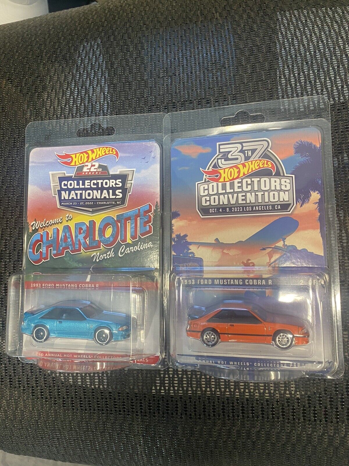 2022 & 2023 Hot Wheels Nationals & Convention ‘93 Mustang Cobra PAIR of 2 Cars
