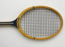 Raquette De Tennis Ancienne – Spalding – Bois – Occasion Vintage