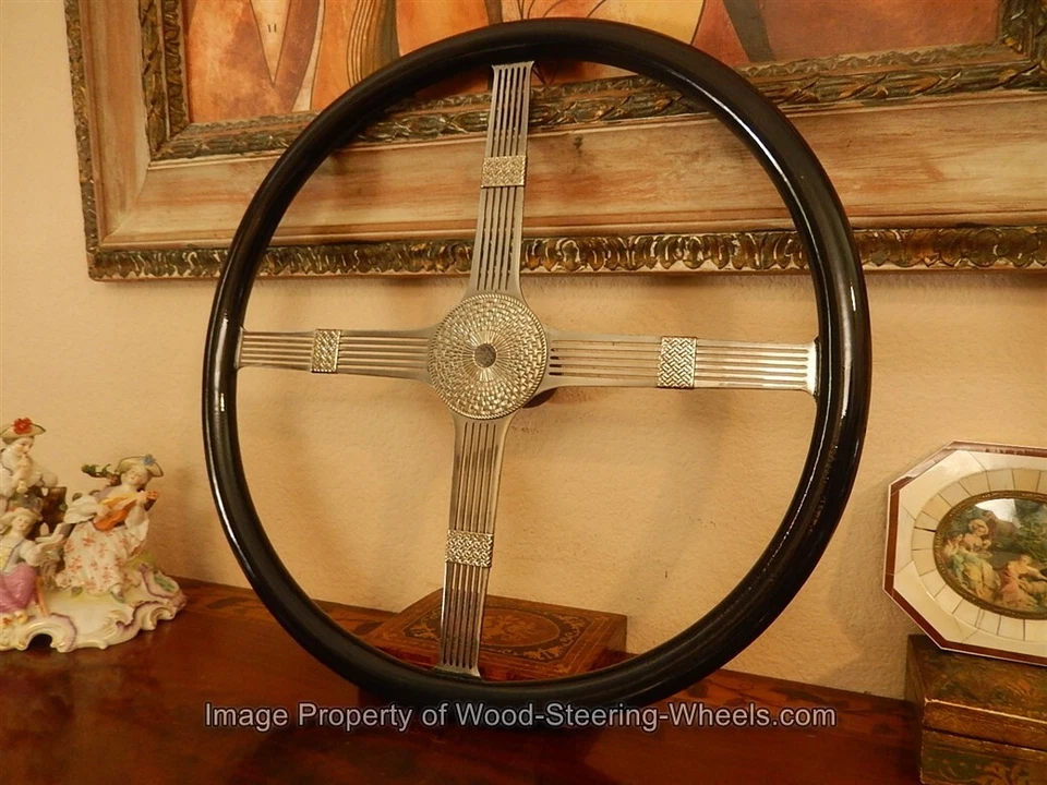 Bugatti? Volante Banjo Wood 1930 - 1940 44 cm Art Deco - Imagem 4 de 4