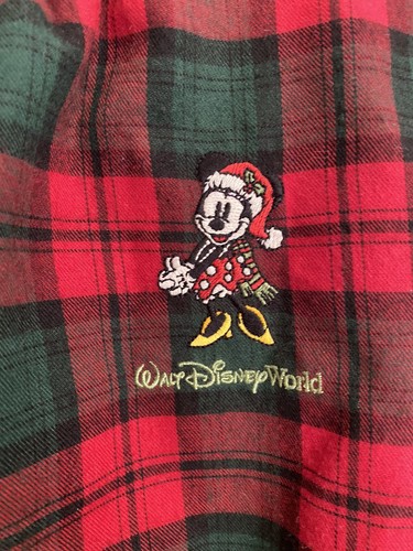 Disney Parks Nightgown Girls 10 Pajamas Christmas Long Sleeve Red Plaid Minnie - Picture 2 of 4
