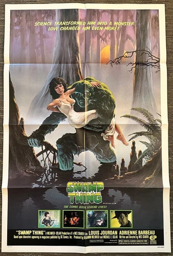 Swamp Thing 1982 Wes Craven Original 27x41 US Movie Poster Adrienne Barbreau