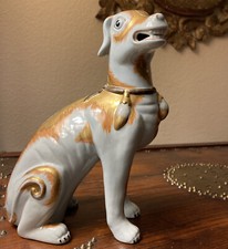 VTG PAUL HANSON Hollywood Regency/MCM Porcelain Fu Dog Statue ~ Made In Italy