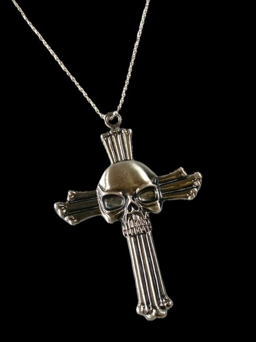Skull Gothic Cross With Removable Knife 