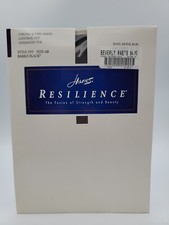 Vintage 1995 Hanes Resilience Pantyhose Style D03/Size AB Barley Black 1 Pair 