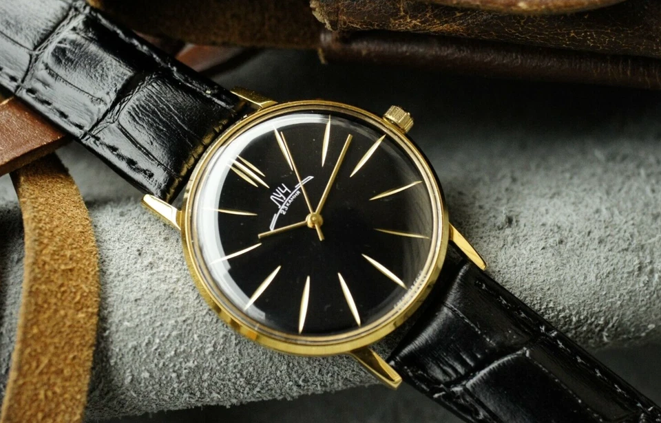 Mechanical Watch LUCH Luxury Ultra SLIM leather strap (POLJOT De Luxe) Men's - Image 3 of 4