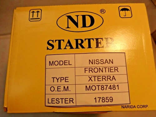 Nissan Frontier.Xterra.2002-2004.Starter.V6.3.3L.1.4KW/12V.CW,11-T.1Yr Warranty - Picture 9 of 12