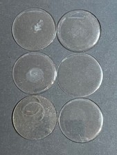 LOT OF 6 GLASS POCKET WATCH CRYSTALS SIZE 16 REPLACEMENT PARTS