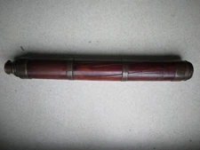 James Chapman Single Draw Antique Telescope Brass & Mahogany 21" to 35" c. 1790