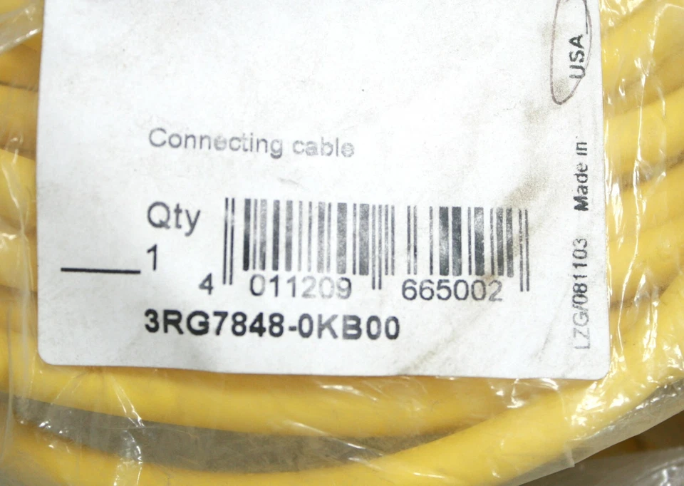 SIEMENS Light Curtain Cable 2 piece TX/RX 3RG7848 0KB00 0KB01 12M Set - Image 2 of 4