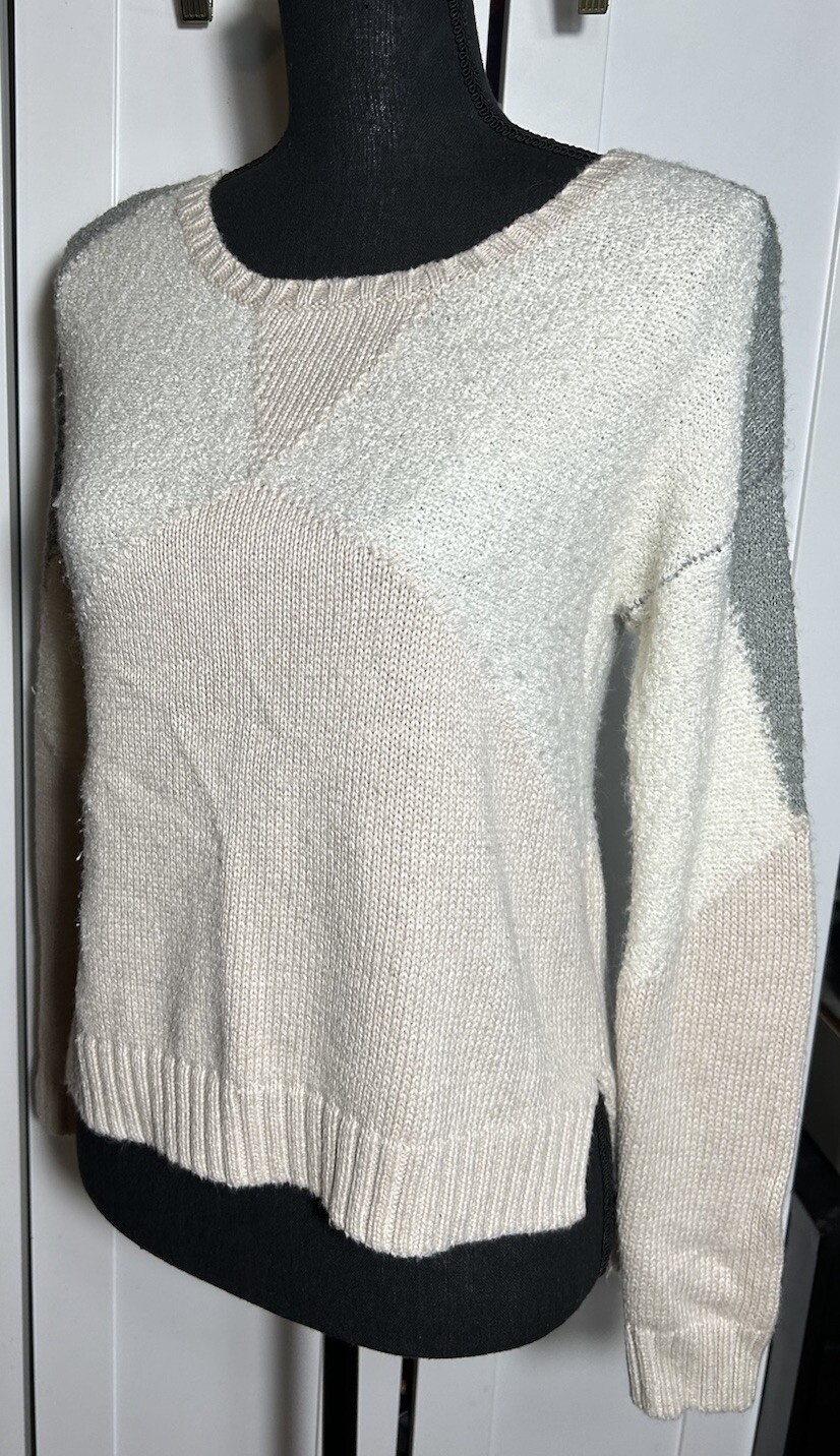 BCBGeneration Womens Pullover Colorblock Cream Gr… - image 7