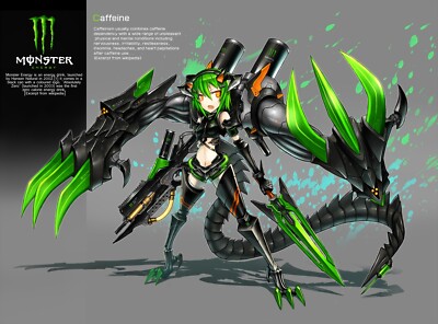 Anime monster energy girls CCG Gaming Mat Desk