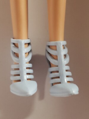 BABY BLUE HIGH HEEL SANDALS for Barbie with arched feet 