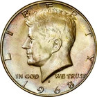 1968-D PCGS MS65 Kennedy 40% Silver Half Dollar 50c Gem Dual Vivid Rainbow Toned