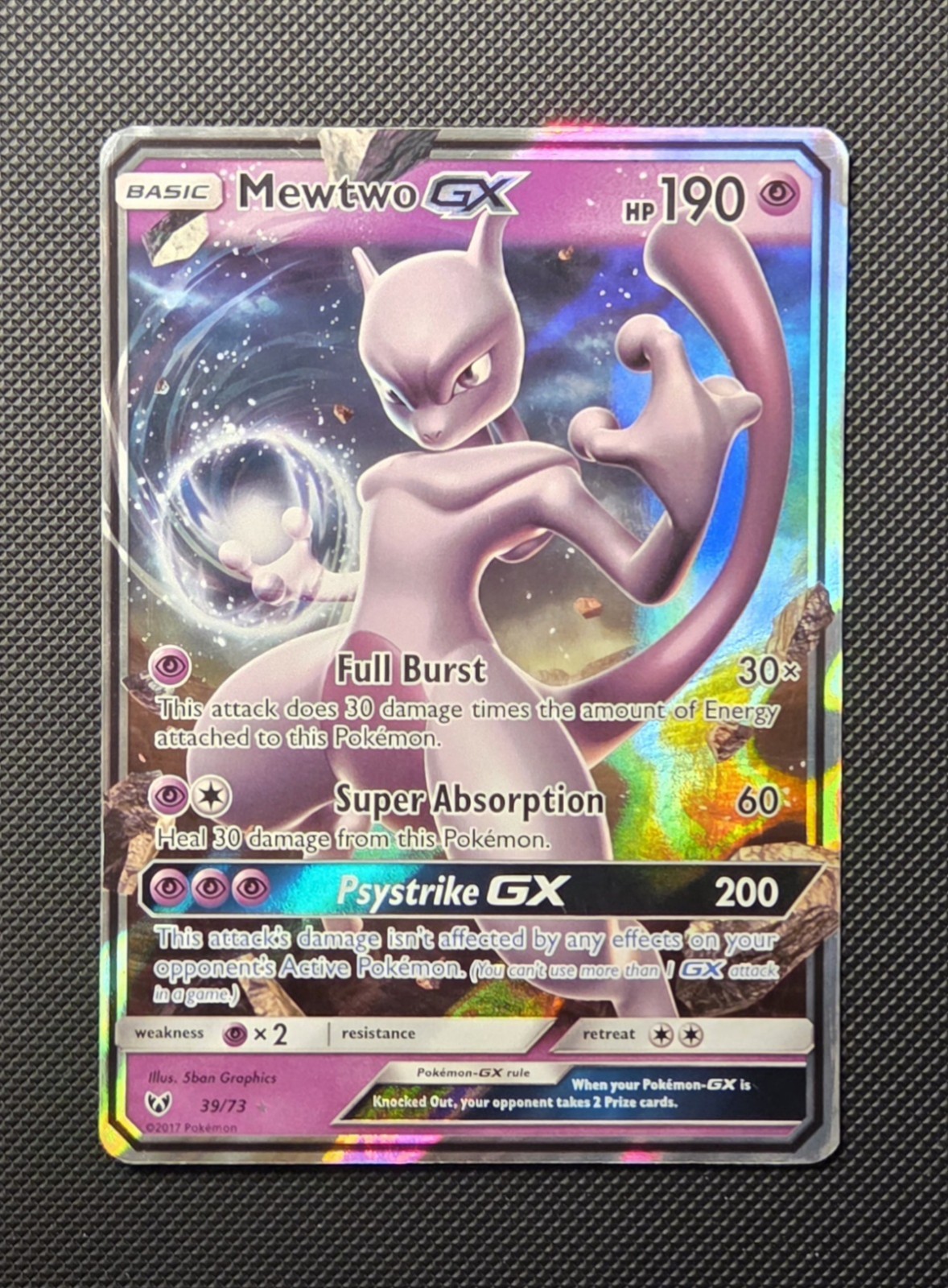 Pokémon TCG Mewtwo GX 39/73 Shining Legends Holo Ultra Rare 2017