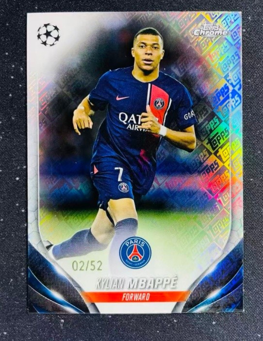 Kylian Mbappe 2023-24 Topps Chrome UCC ToppsFractor 02/52 #21