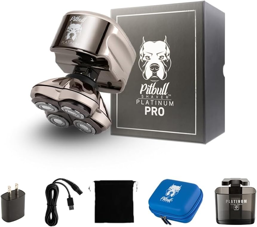 Skull Shaver Pitbull Platinum Pro Head Shaver Kit for Men Wet/Dry PBP4-8700