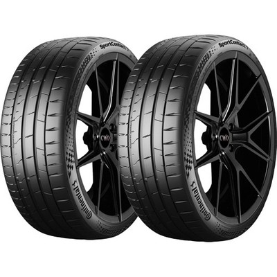 (QTY 2) 285/30ZR22 Continental Sport Contact 7 101Y XL Black Wall Tires