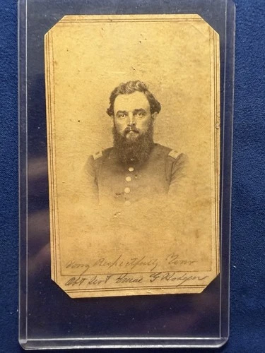 Civil War CDV Photo Isaac G Hodgen 99th Illinois Assault Vicksburg Rare Signed