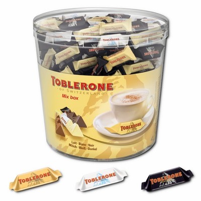 (44,05 /1kg) Toblerone Tiny Mix,  Mini Schokoladen-Riegel, 904g Dose