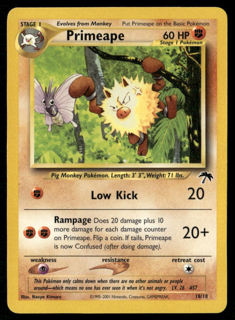 Primeape 18/18 Southern Islands Pokemon Near Mint