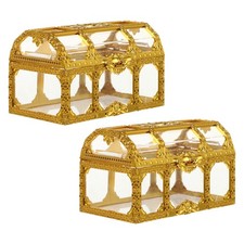2Pcs Treasure Box Shape Party Favor Boxes Container Decorative