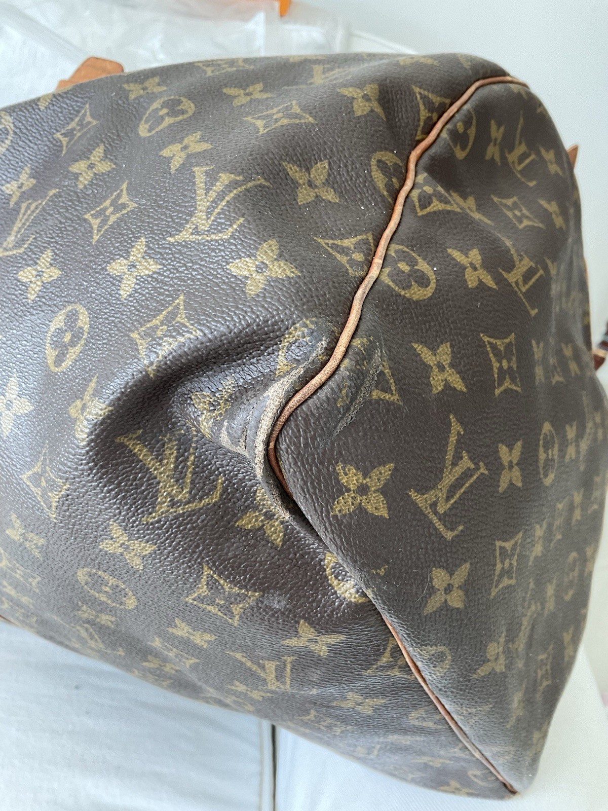 Louis Vuitton Keepall 55 Monogram Canvas Travel Bag Authentic Vintage thumbnail 16