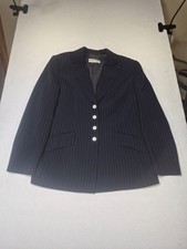 Gerry Weber Navy Pinstripe Blazer, Size 42