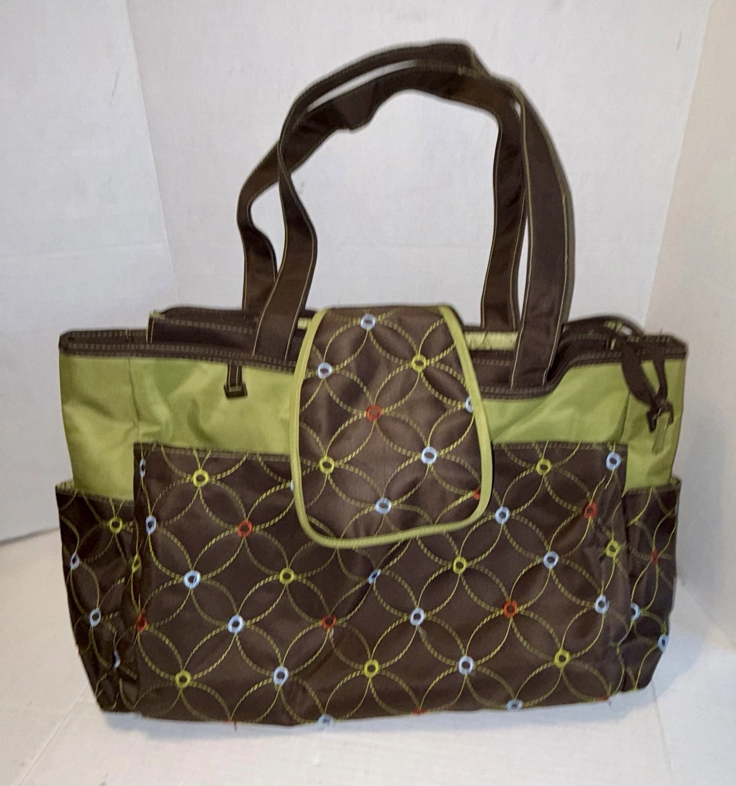 Baby Boom Diaper Bag With Changing Pad Super Nice Bag Great Condition W/Flowers