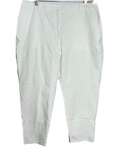 NWT Eileen Fisher White Ankle Pants Organic Cotton Hemp Blend Size 22