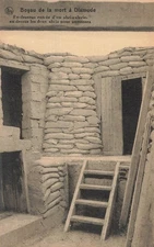 WW1 Military Postcard Boyau de la Mort Trench at Dixmude Belgium