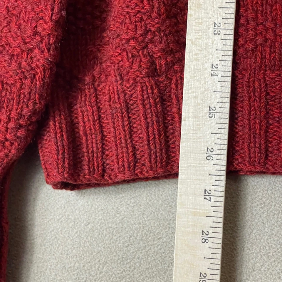 Polo Ralph Lauren Mens XL Red Geometric Fair Isle Knit Wool Bland Knit Sweater - Image 4 of 4