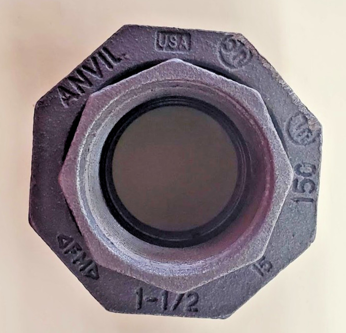 1-1/2" 150 Threaded (NPT) Union Black Malleable Iron Pipe Fitting  MI040841BMI