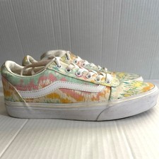Vans off the wall womens size 8.5 psychedelic tie-dye pattern.